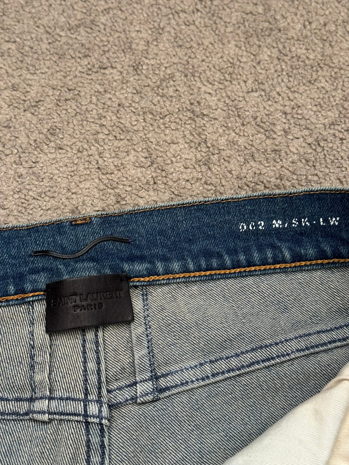 FW16 Saint Laurent by Hedi Slimane Light Washed D02 Denim Jeans