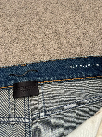 FW16 Saint Laurent by Hedi Slimane Light Washed D02 Denim Jeans