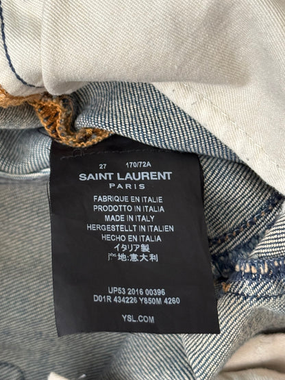 FW16 Saint Laurent by Hedi Slimane Light Washed D02 Denim Jeans