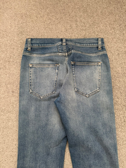 FW16 Saint Laurent by Hedi Slimane Light Washed D02 Denim Jeans