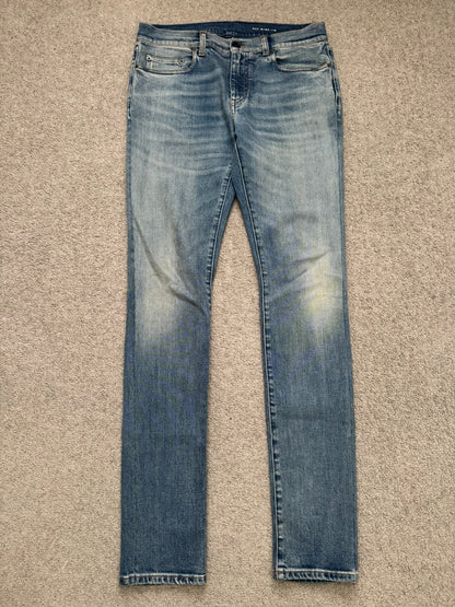 FW16 Saint Laurent by Hedi Slimane Light Washed D02 Denim Jeans