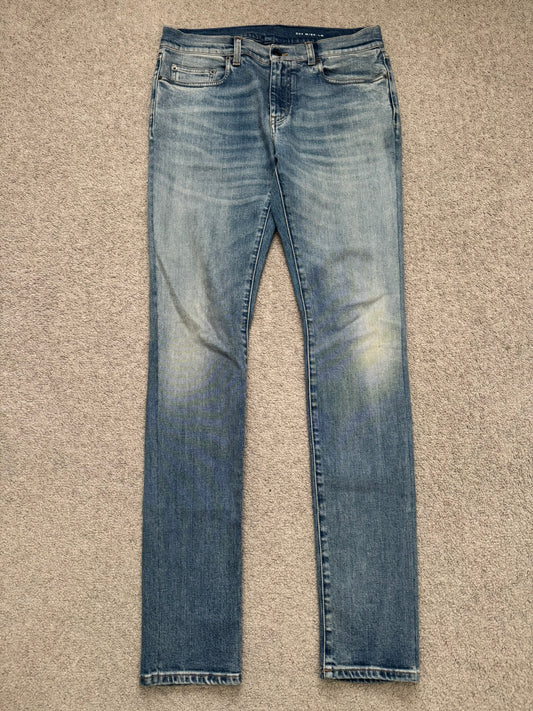 FW16 Saint Laurent by Hedi Slimane Light Washed D02 Denim Jeans