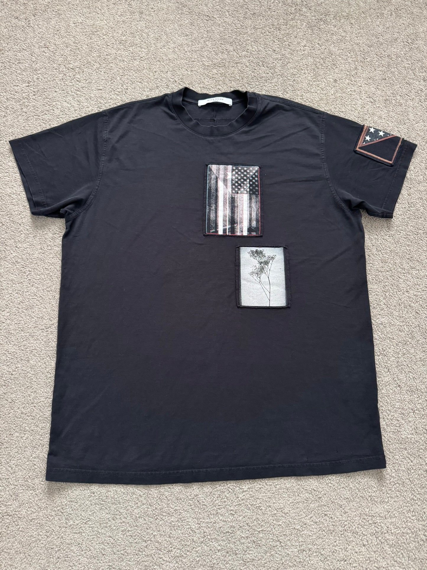 FW16 Givenchy by Riccardo Tisci Patch Flag T Shirt