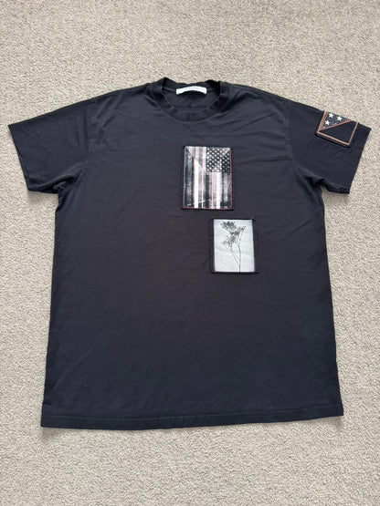 FW16 Givenchy by Riccardo Tisci Patch Flag T Shirt