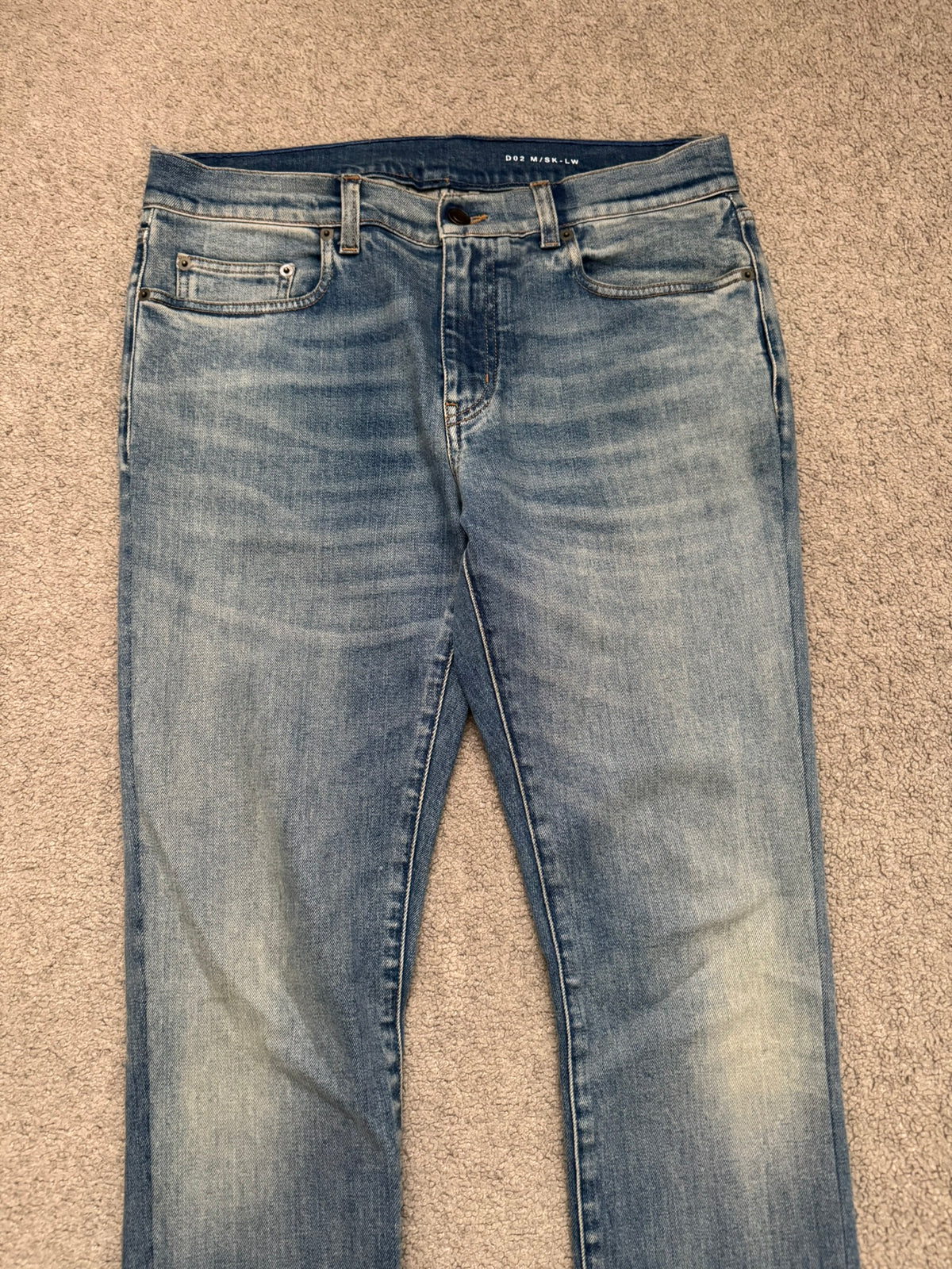 FW16 Saint Laurent by Hedi Slimane Light Washed D02 Denim Jeans