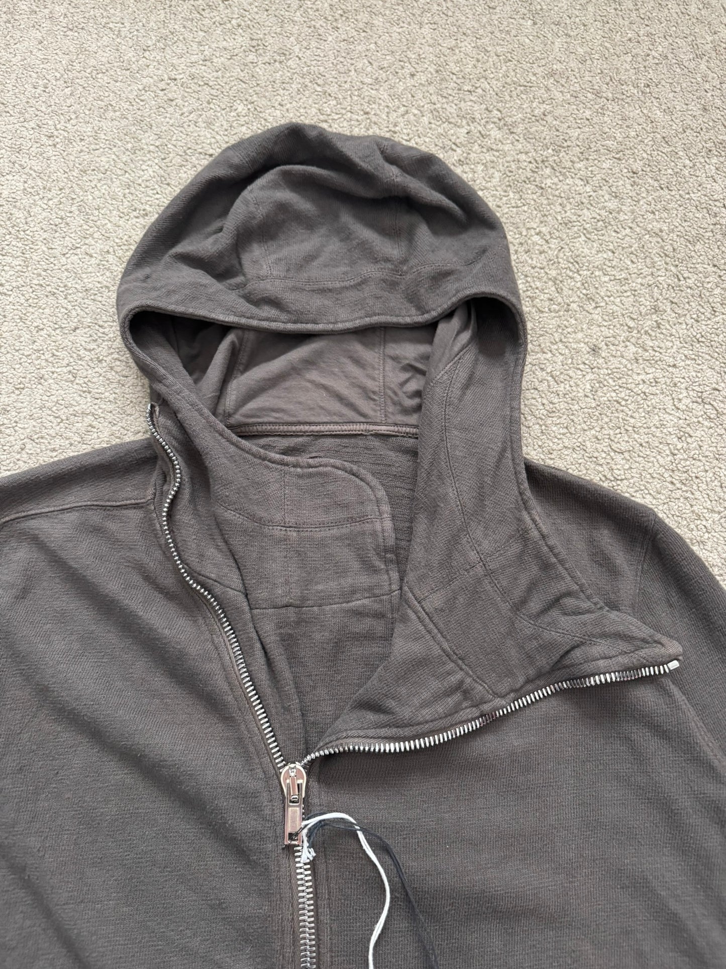 FW16 Rick Owens DRKSHDW Dark Dust Scuba Bullet Hoodie