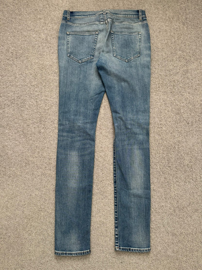 FW16 Saint Laurent by Hedi Slimane Light Washed D02 Denim Jeans