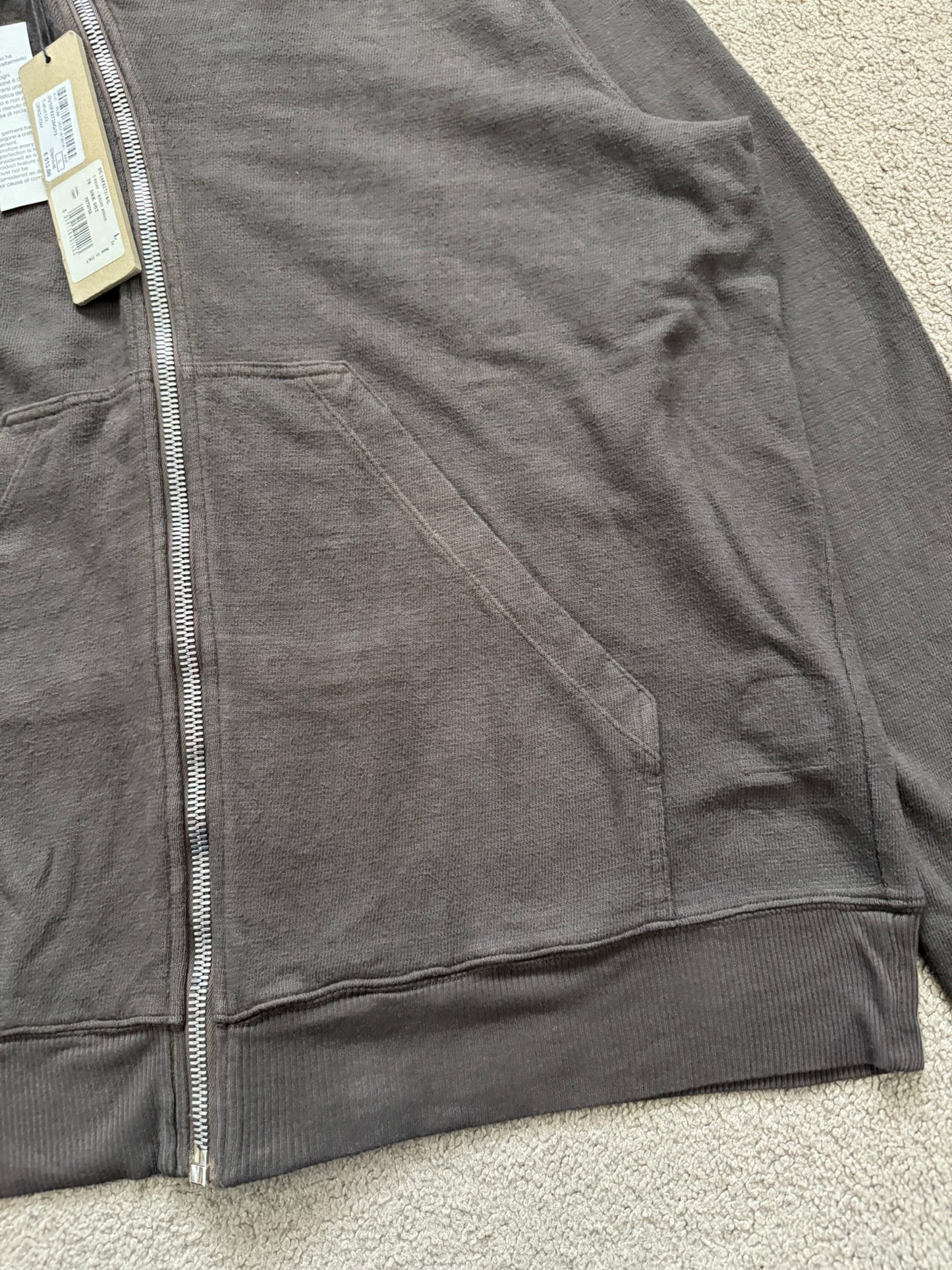 FW16 Rick Owens DRKSHDW Dark Dust Scuba Bullet Hoodie