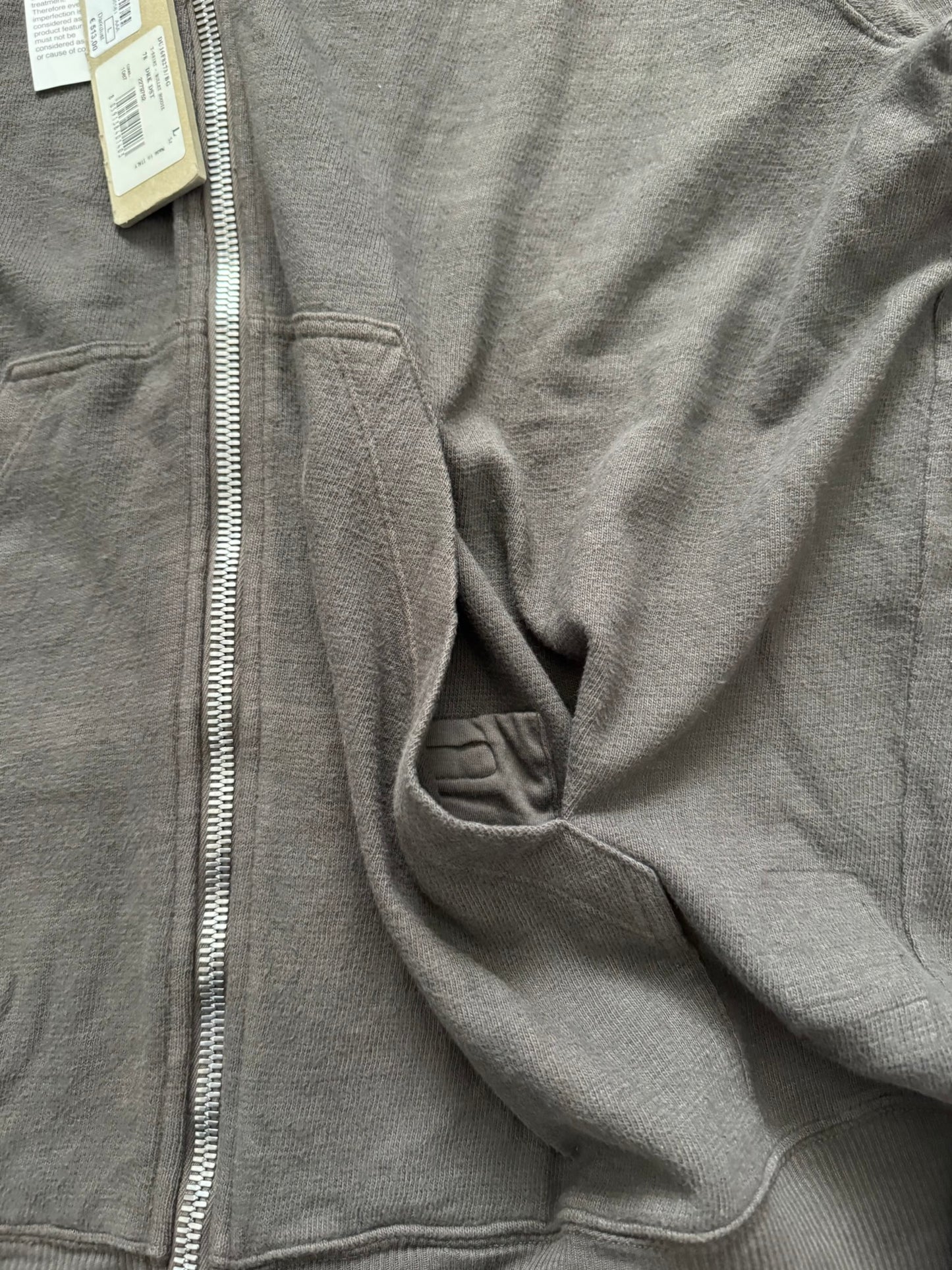 FW16 Rick Owens DRKSHDW Dark Dust Scuba Bullet Hoodie