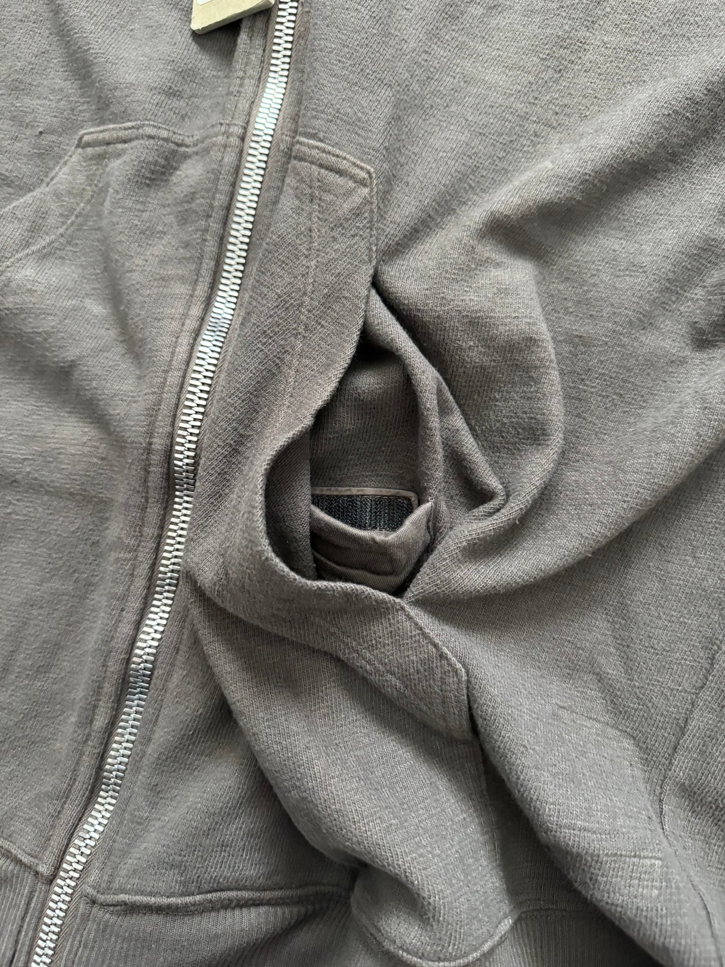 FW16 Rick Owens DRKSHDW Dark Dust Scuba Bullet Hoodie