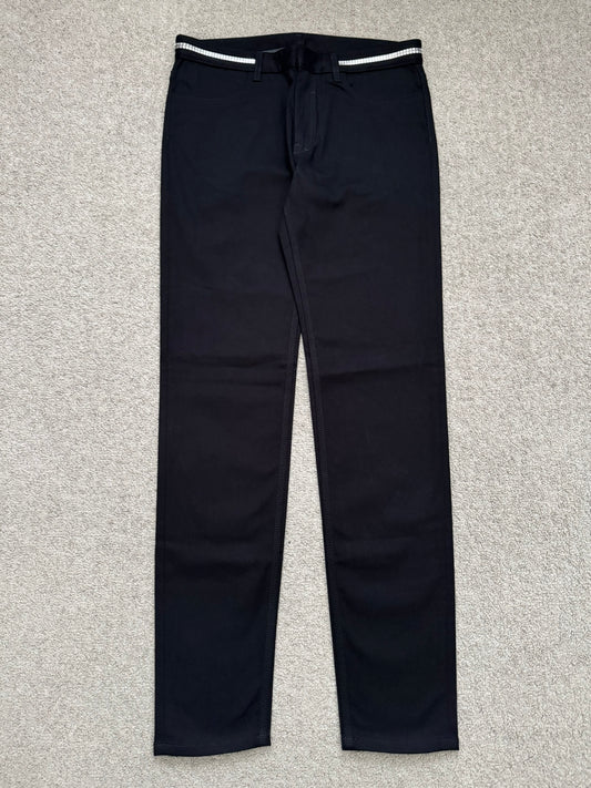 FW22 Givenchy 4G Studded Waist Black Denim Jeans