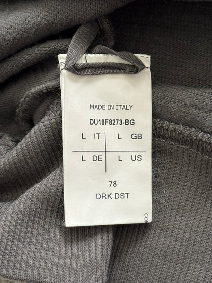 FW16 Rick Owens DRKSHDW Dark Dust Scuba Bullet Hoodie