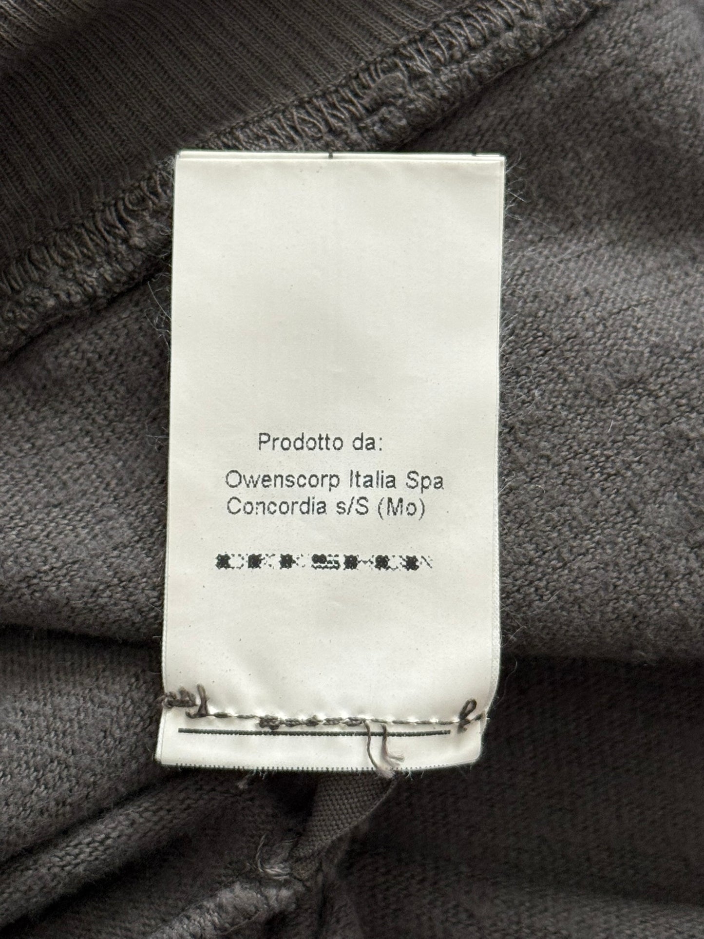 FW16 Rick Owens DRKSHDW Dark Dust Scuba Bullet Hoodie