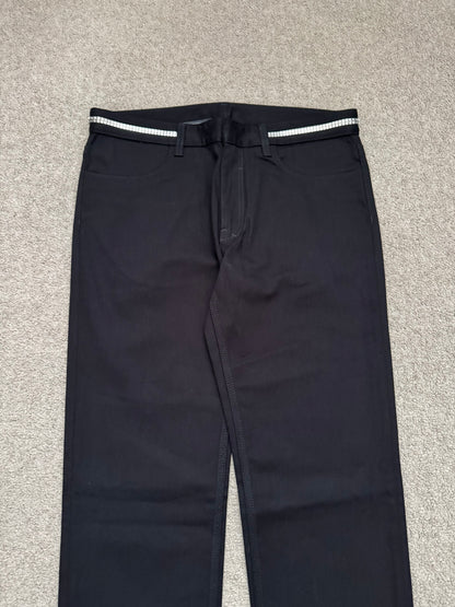 FW22 Givenchy 4G Studded Waist Black Denim Jeans
