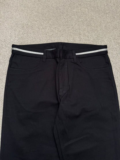 FW22 Givenchy 4G Studded Waist Black Denim Jeans