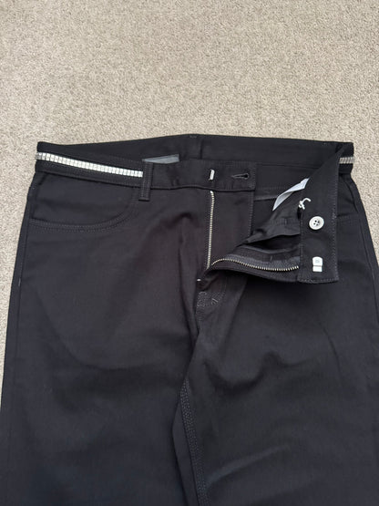 FW22 Givenchy 4G Studded Waist Black Denim Jeans