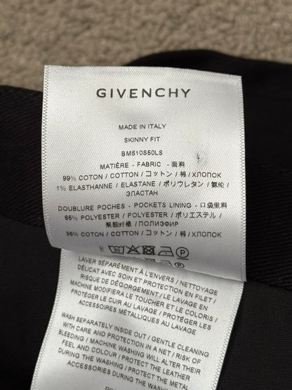 FW22 Givenchy 4G Studded Waist Black Denim Jeans
