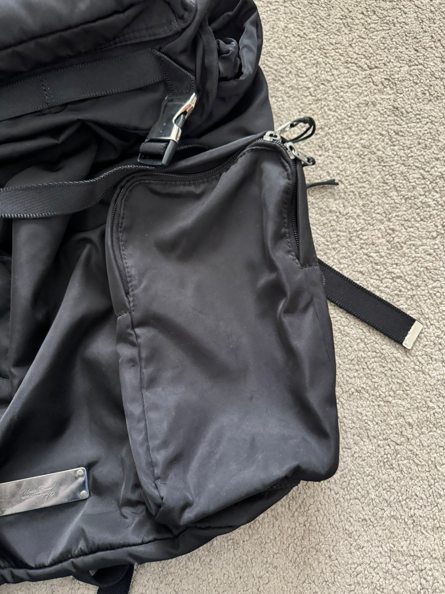 AW11 Undercover Prada GRT Black Nylon Utility Cargo Backpack