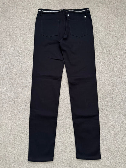 FW22 Givenchy 4G Studded Waist Black Denim Jeans