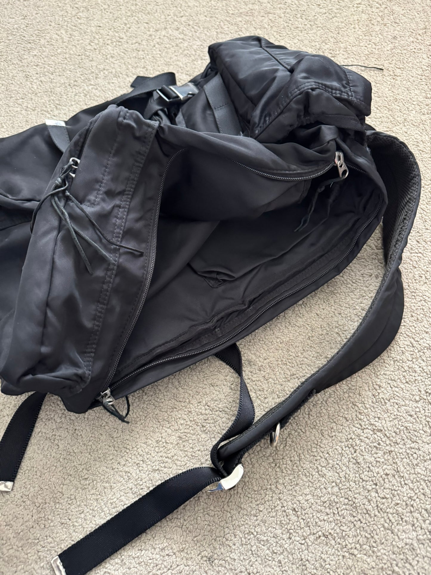 AW11 Undercover Prada GRT Black Nylon Utility Cargo Backpack