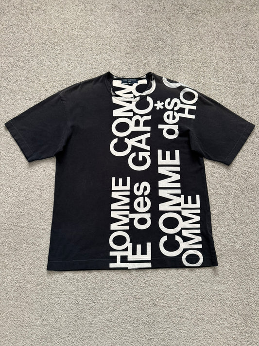 SS07 Comme Des Garcons Homme Verticle Logo Print T Shirt