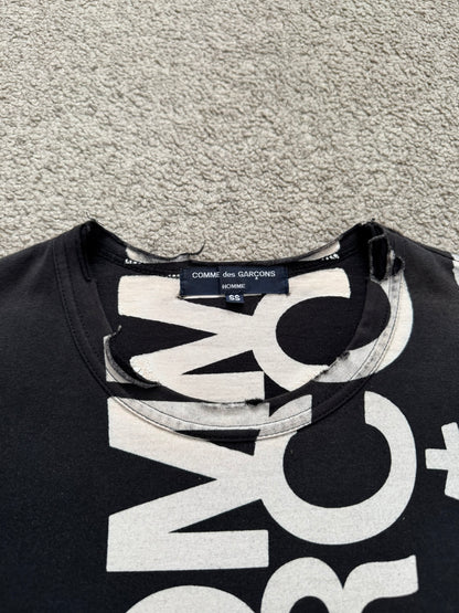 SS07 Comme Des Garcons Homme Verticle Logo Print T Shirt