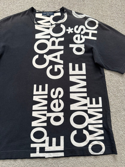 SS07 Comme Des Garcons Homme Verticle Logo Print T Shirt