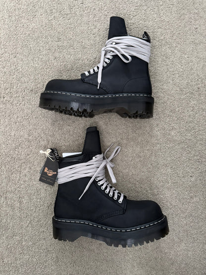 FW25 Rick Owens x Dr Martens Quad Sole Steel Toe Boots
