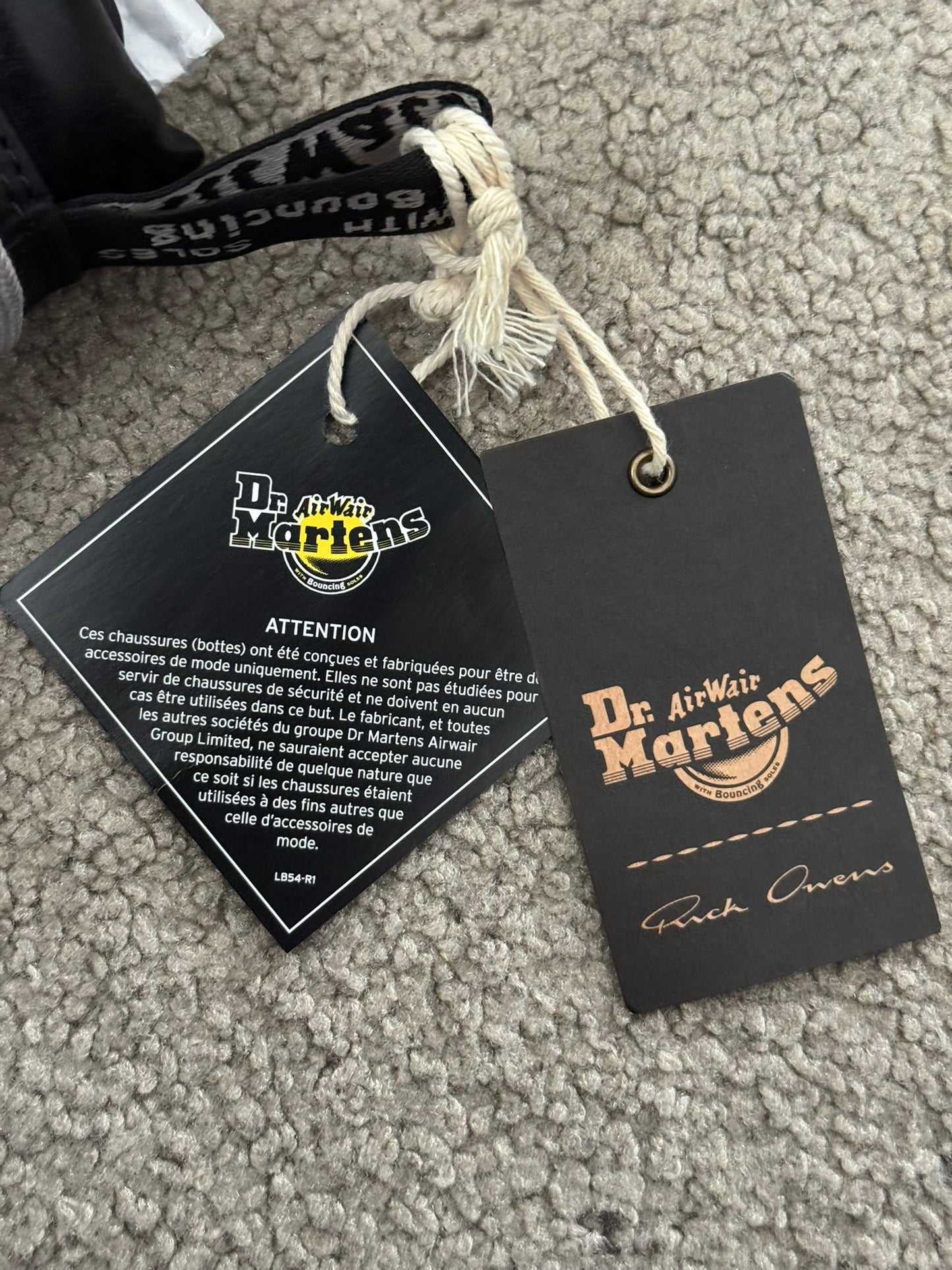 FW25 Rick Owens x Dr Martens Quad Sole Steel Toe Boots