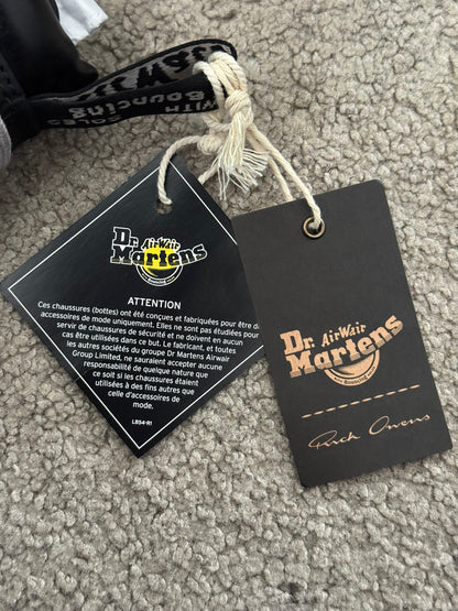 FW25 Rick Owens x Dr Martens Quad Sole Steel Toe Boots