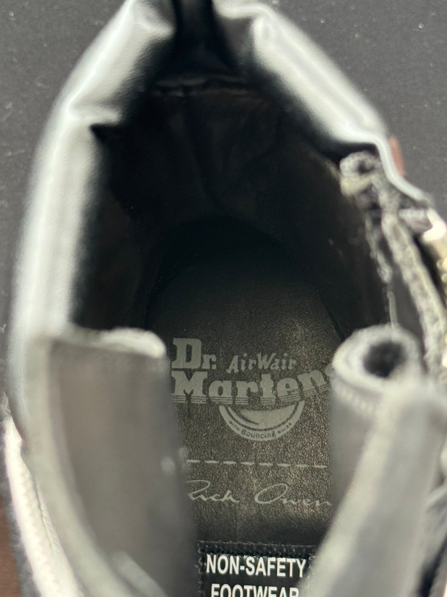 FW25 Rick Owens x Dr Martens Quad Sole Steel Toe Boots