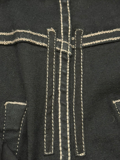 SS21 Rick Owens DRKSHDW Black Waxed Detroit Cut Denim Jeans