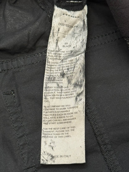 SS21 Rick Owens DRKSHDW Black Waxed Creatch Cargo Pants