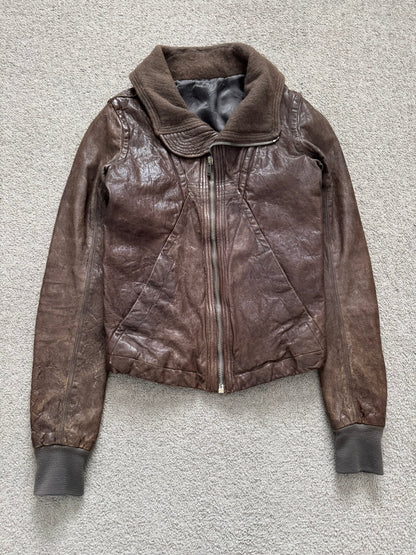 FW08 Rick Owens "Stag" Hammered Lambskin Leather Jacket