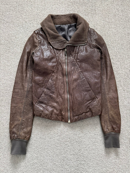 FW08 Rick Owens "Stag" Hammered Lambskin Leather Jacket