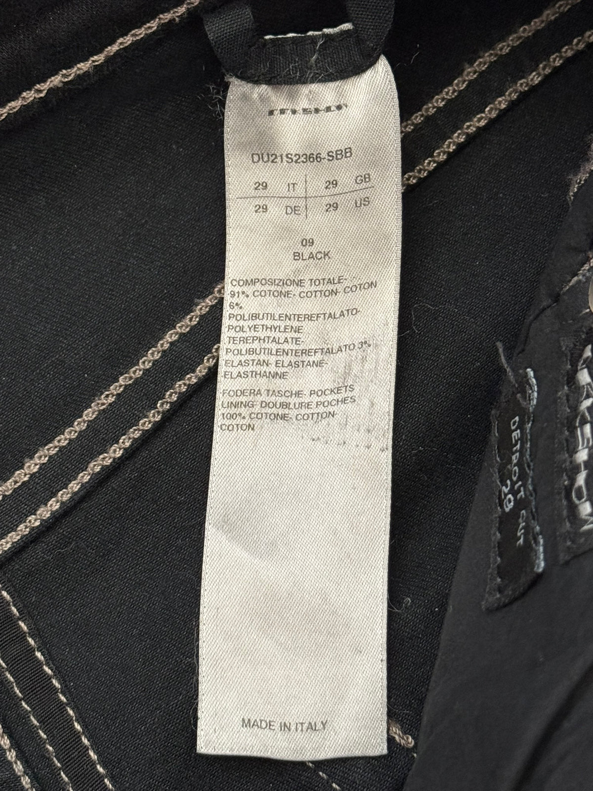 SS21 Rick Owens DRKSHDW Black Waxed Detroit Cut Denim Jeans
