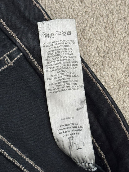 SS21 Rick Owens DRKSHDW Black Waxed Detroit Cut Denim Jeans