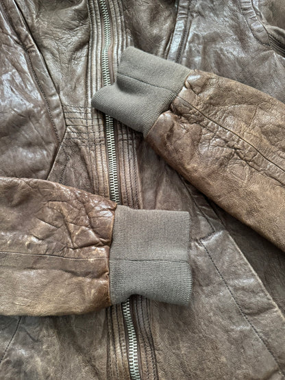 FW08 Rick Owens "Stag" Hammered Lambskin Leather Jacket
