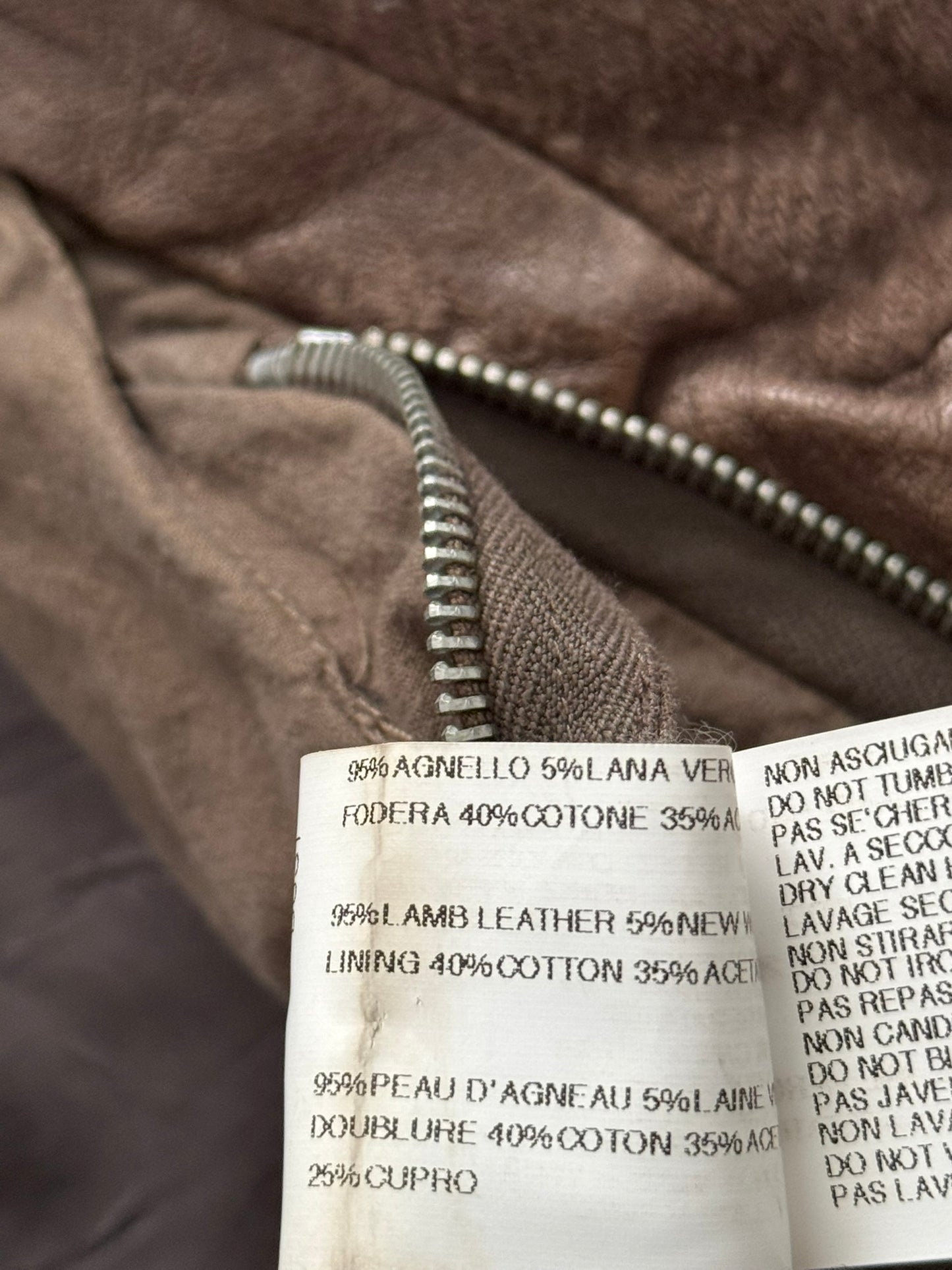 FW08 Rick Owens "Stag" Hammered Lambskin Leather Jacket