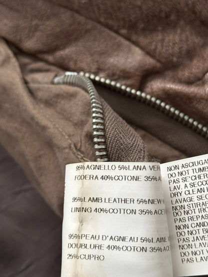 FW08 Rick Owens "Stag" Hammered Lambskin Leather Jacket