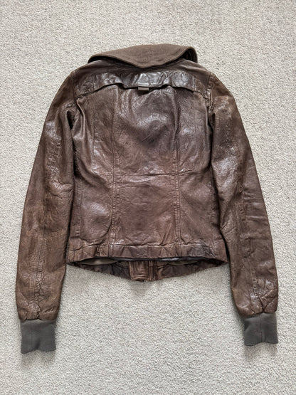 FW08 Rick Owens "Stag" Hammered Lambskin Leather Jacket