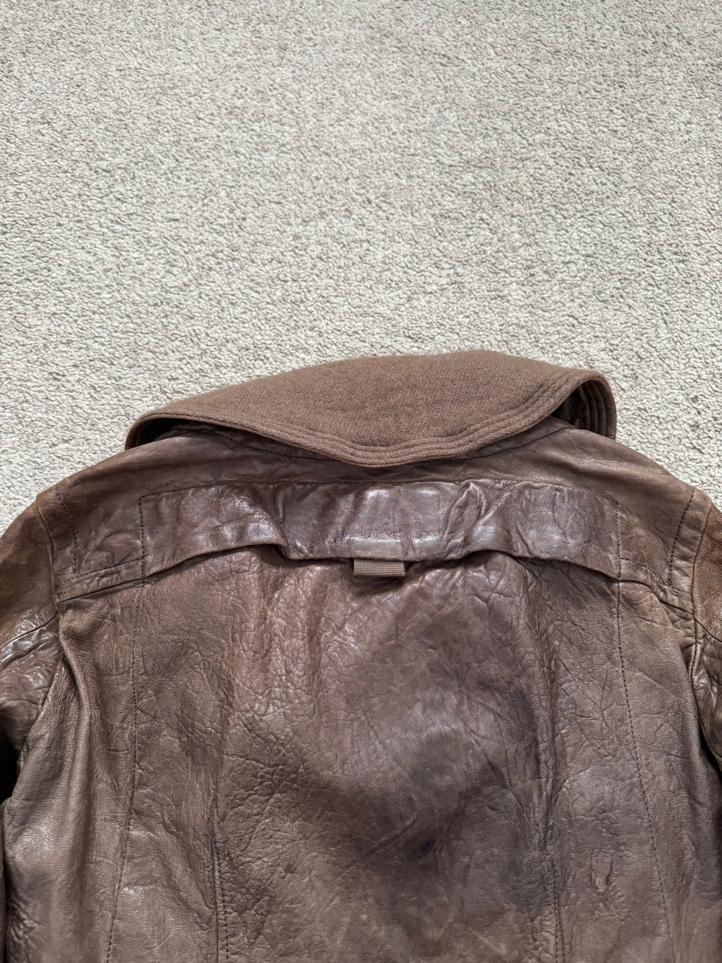 FW08 Rick Owens "Stag" Hammered Lambskin Leather Jacket