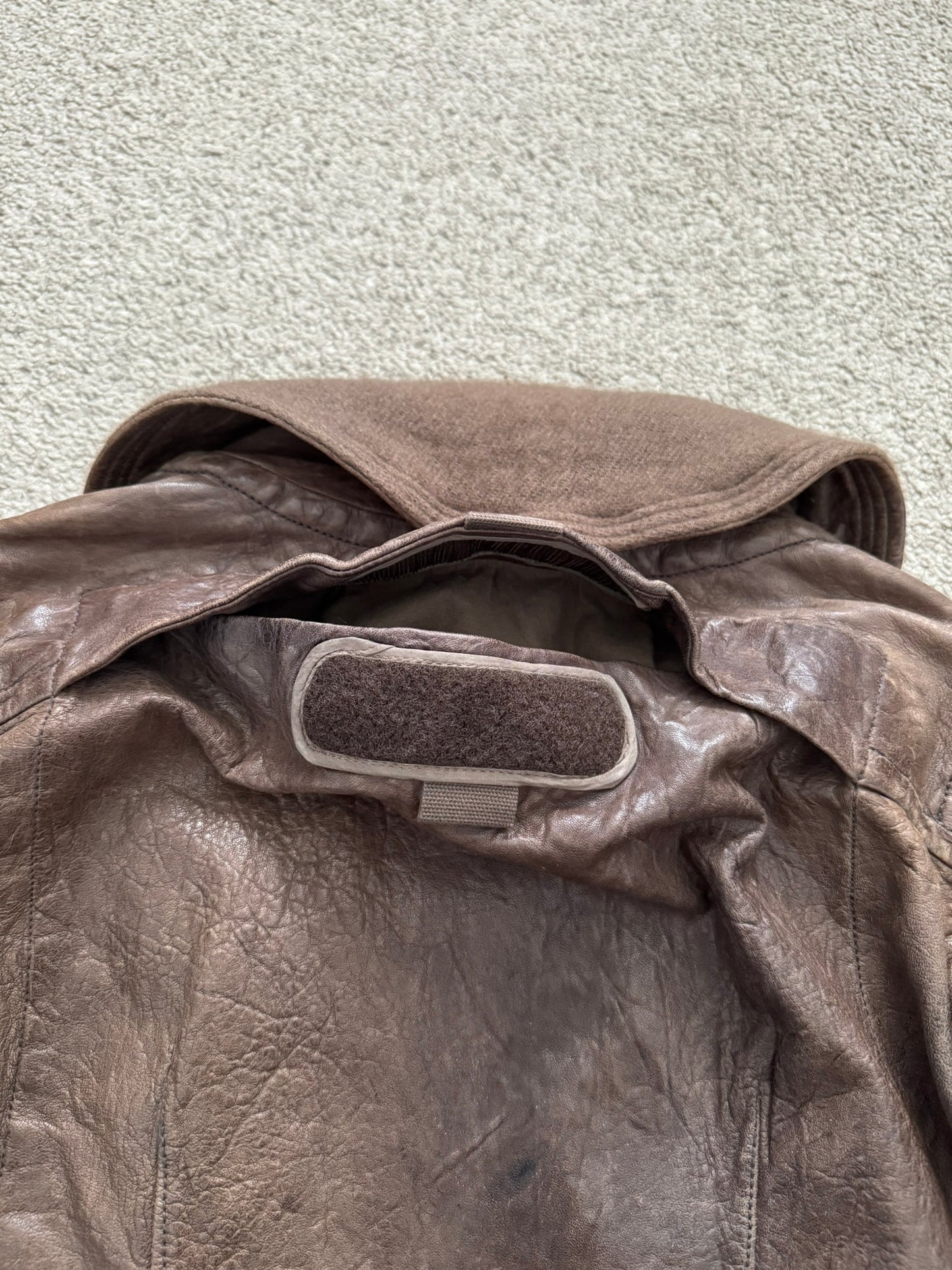 FW08 Rick Owens "Stag" Hammered Lambskin Leather Jacket