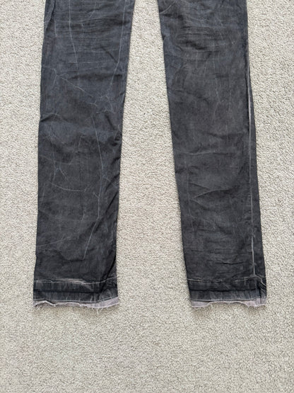 FW11 Rick Owens DRKSHDW "Limo" Overdyed Mud AMC Coated Detroit Cut Jeans