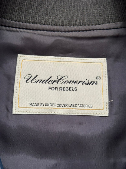 SS11 Undercover "Underman" Blue Biker Zipper Leather Jacket