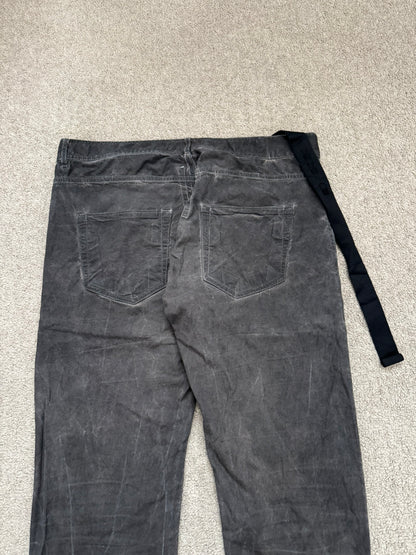 FW11 Rick Owens DRKSHDW "Limo" Overdyed Mud AMC Coated Detroit Cut Jeans