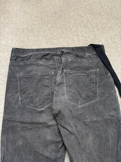 FW11 Rick Owens DRKSHDW "Limo" Overdyed Mud AMC Coated Detroit Cut Jeans