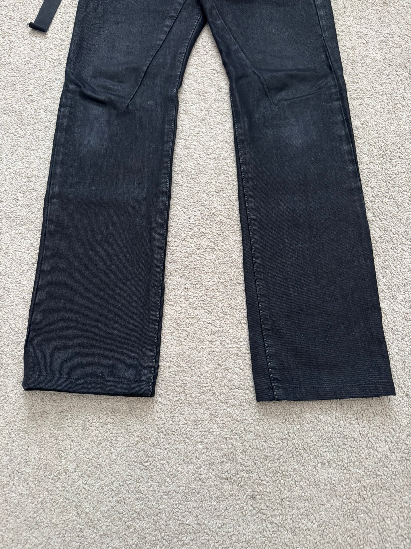 SS11 Rick Owens DRKSHDW "Anthem" Coated Detroit Cut Denim Jeans