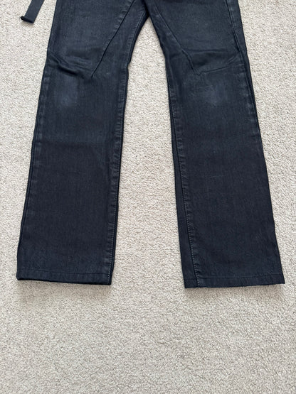 SS11 Rick Owens DRKSHDW "Anthem" Coated Detroit Cut Denim Jeans