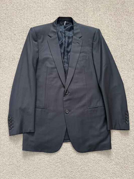 SS09 Dior Homme by Kris Van Assche Dark Grey Glossy Blazer